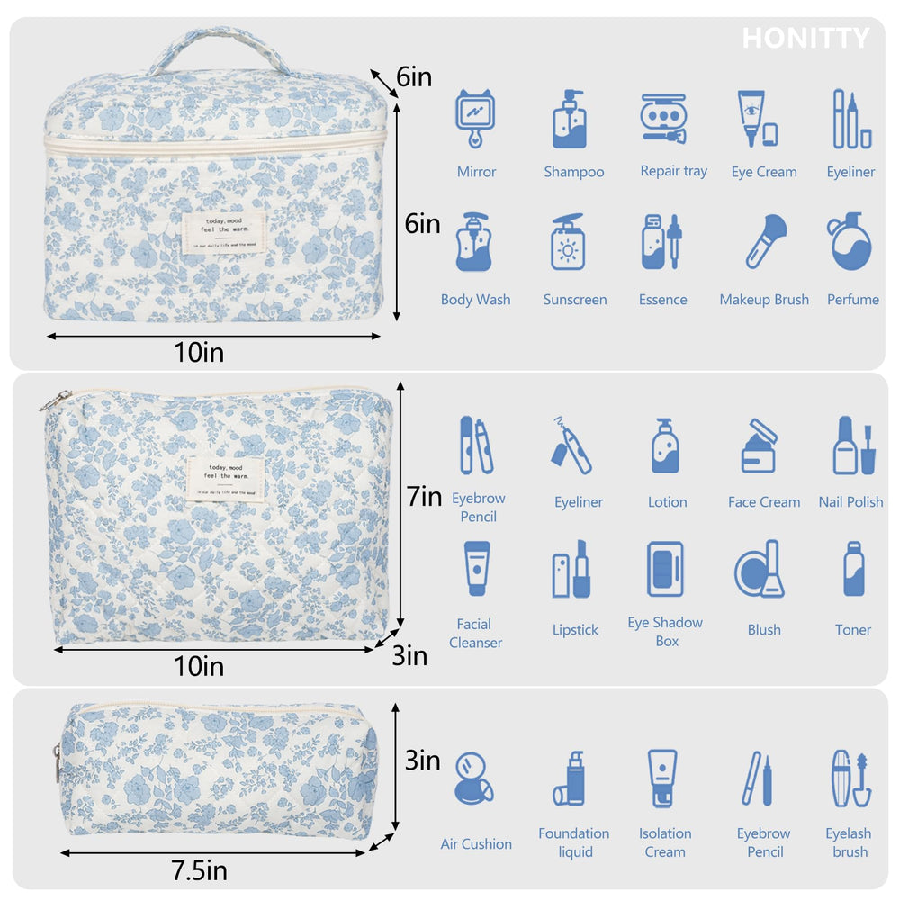 honitty floral pattern close-up highlighting quilted texture and durable stitching