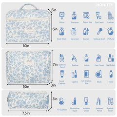 honitty floral pattern close-up highlighting quilted texture and durable stitching