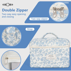 honitty medium bag open with toiletries showing easy access and organization