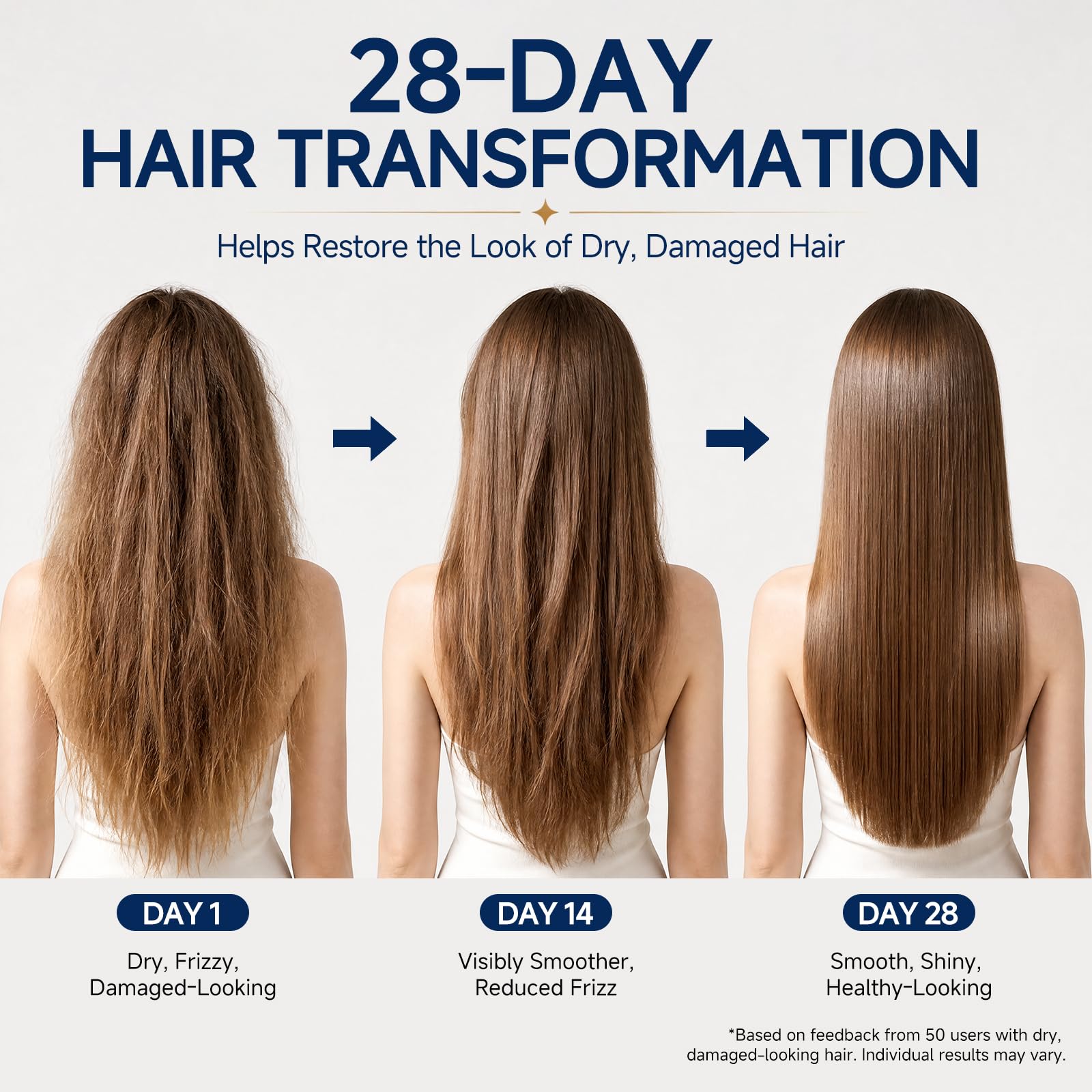 HONLINK applying mask to damp hair to reduce frizz and detangle