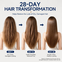 HONLINK applying mask to damp hair to reduce frizz and detangle