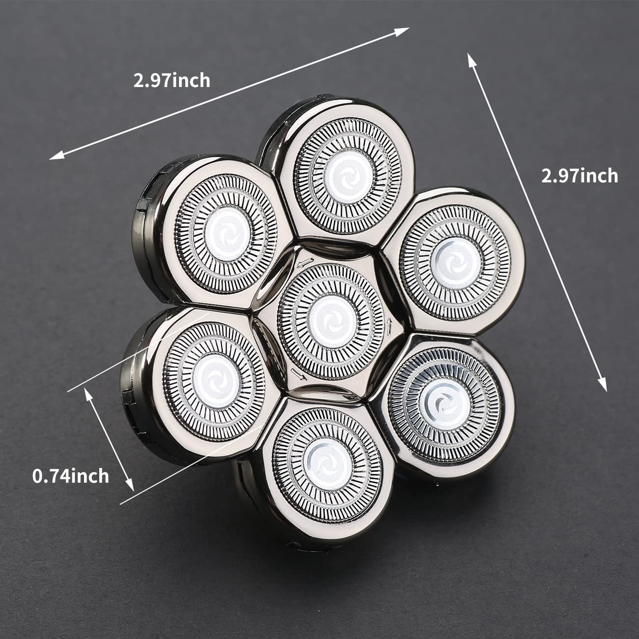 HONTEC replacement heads on bathroom counter with razor for everyday grooming convenience