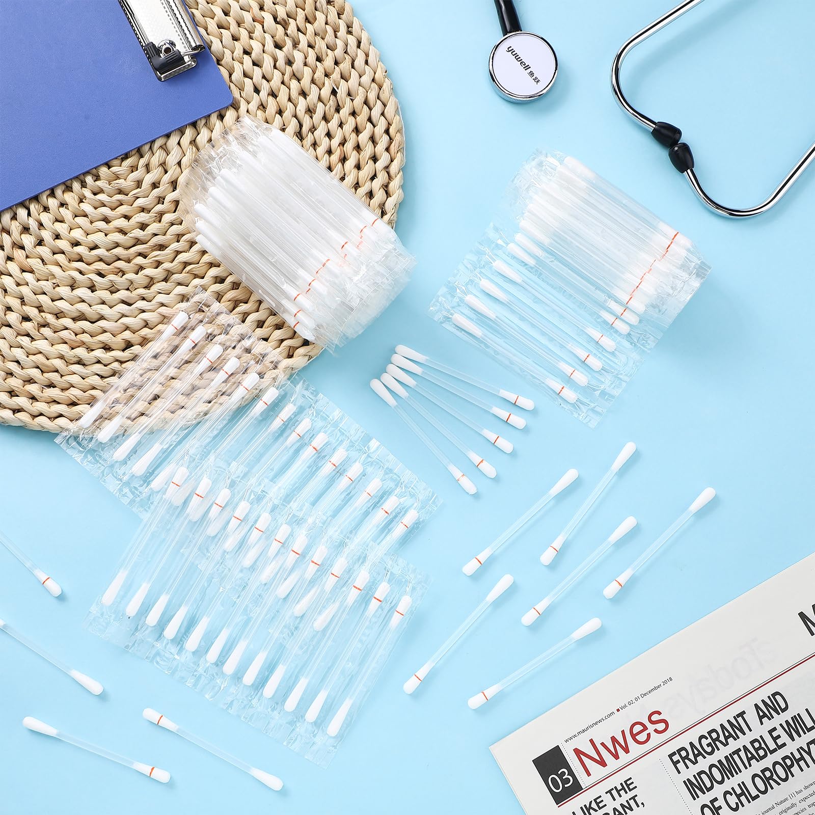 Hoolerry swab gently applied to ear piercing for precise cleaning