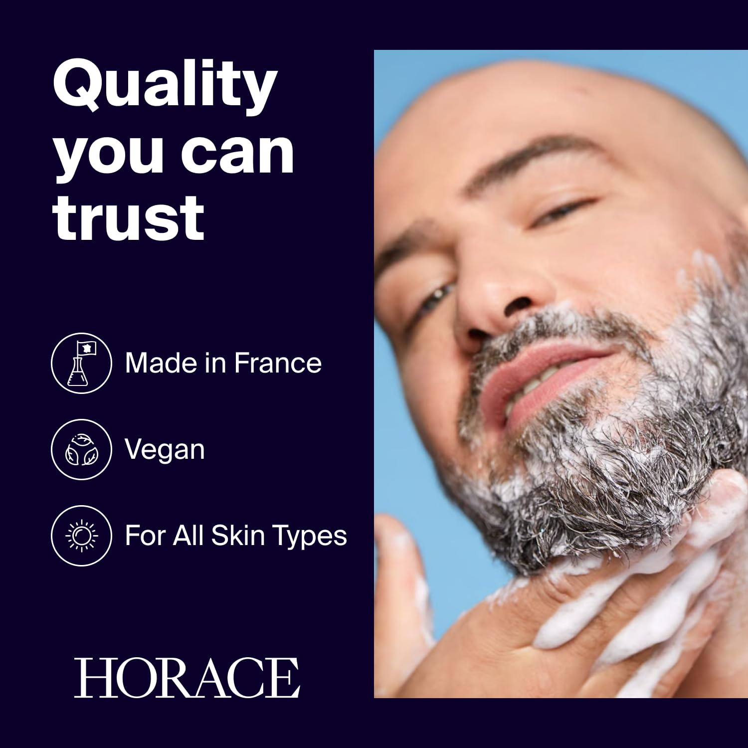 HORACE arranged ingredients display with castor oil and argan for nourishment
