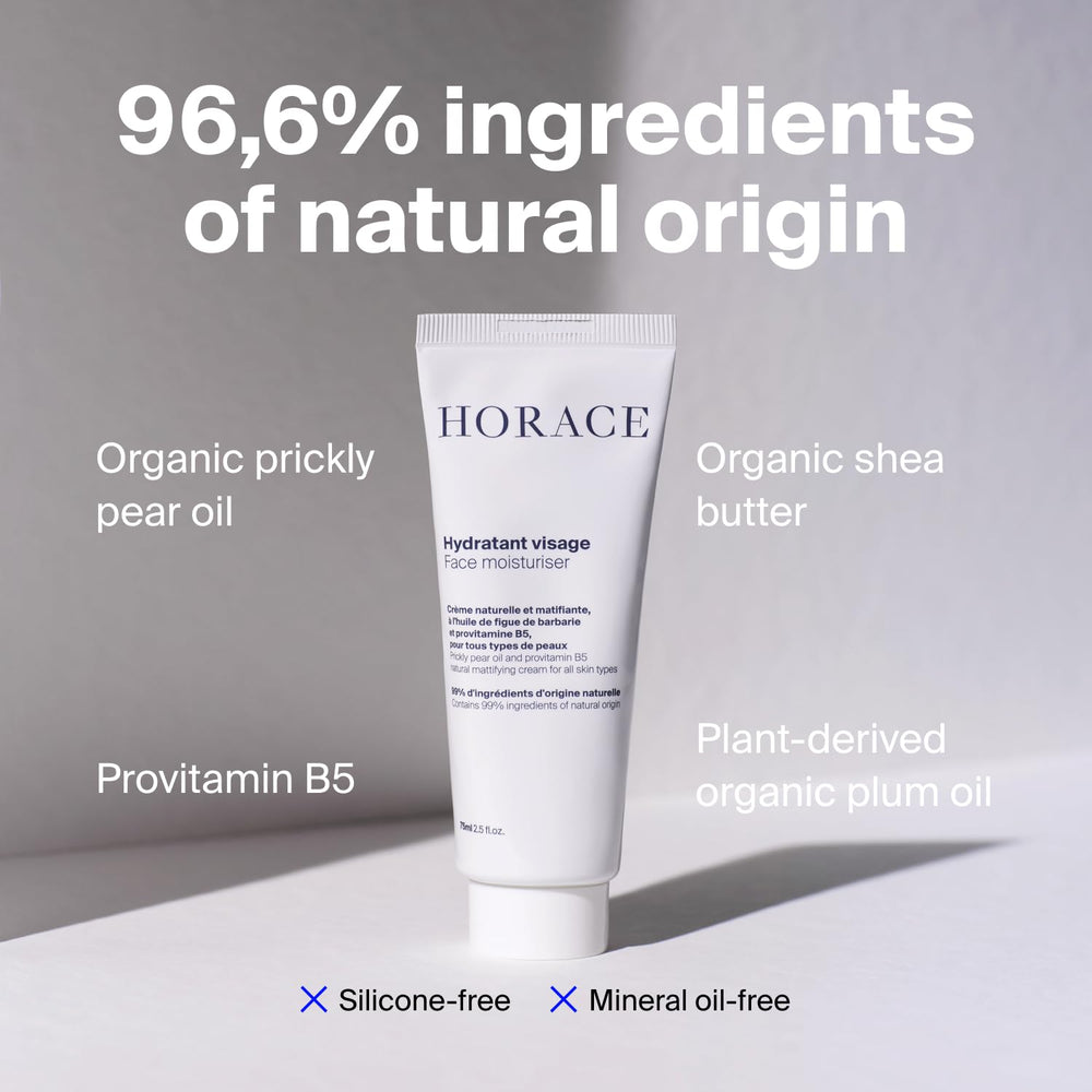 HORACE cream texture on hand demonstrating fast absorbency and non-greasy finish