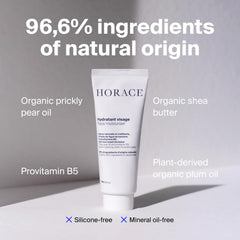 HORACE cream texture on hand demonstrating fast absorbency and non-greasy finish