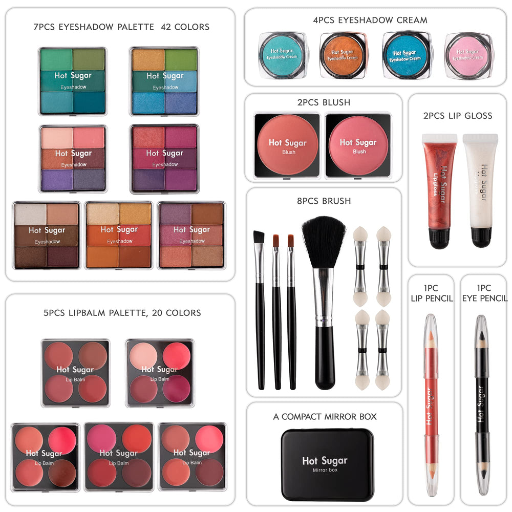 Hot Sugar brushes and mirror detail for convenient application