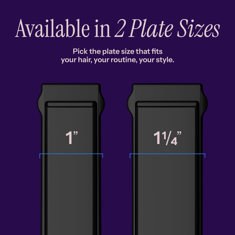 HOT TOOLS scale comparison showing 1 1/4 inch plate size for faster sections