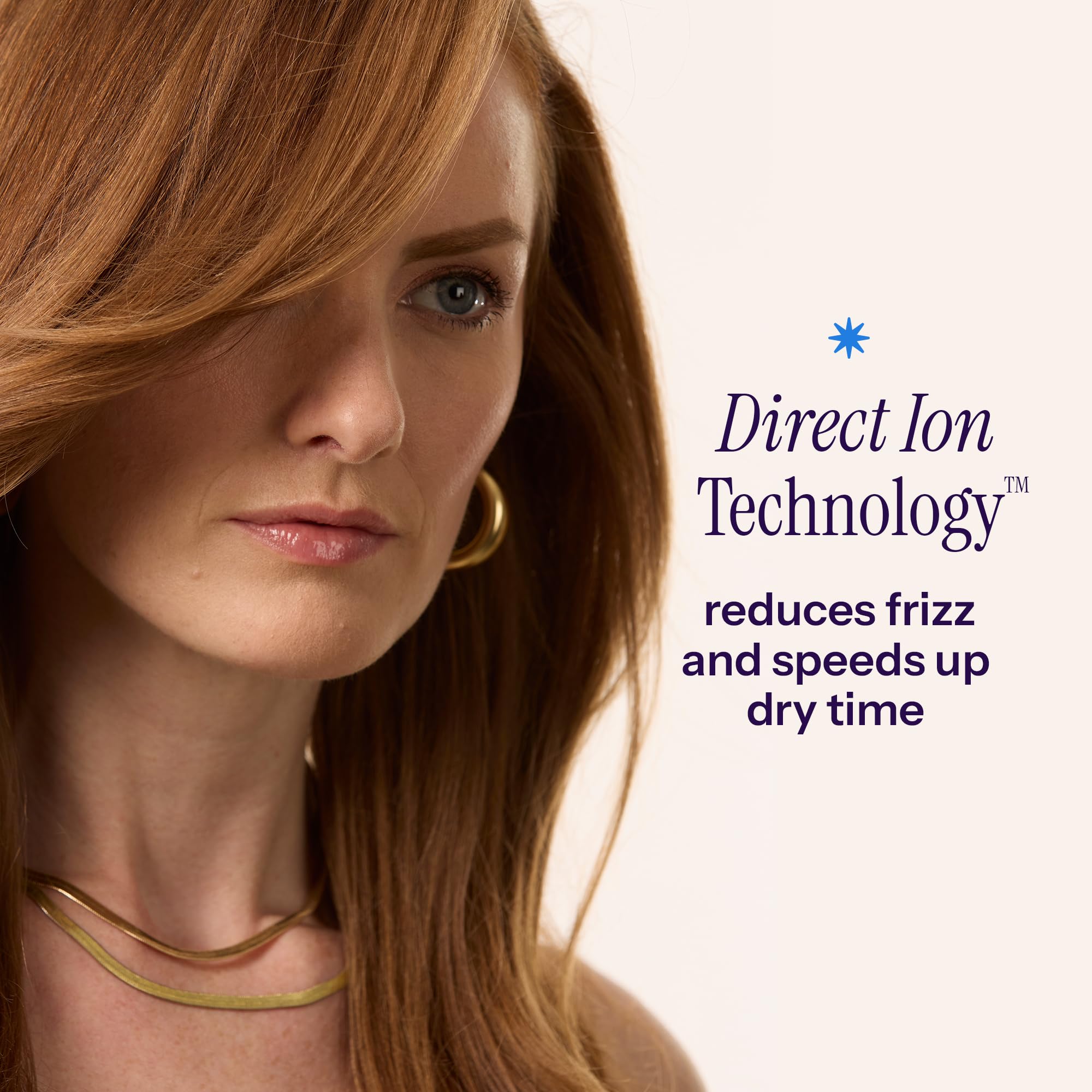 Hot Tools diffuser attached demonstrating curl definition and frizz control