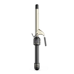 Hot Tools extended barrel front view showing full tool and clamp, easy handling benefit