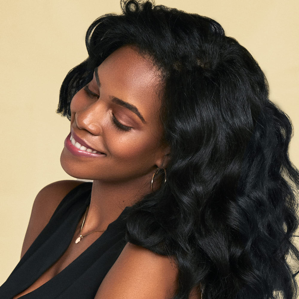 HOT TOOLS in-use creating beachy waves for long-lasting styled texture