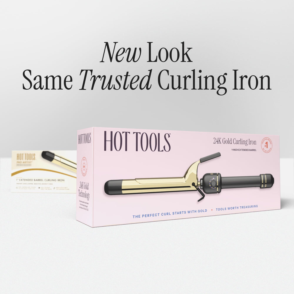 Hot Tools packaging and warranty card showing 7-year protection and included info