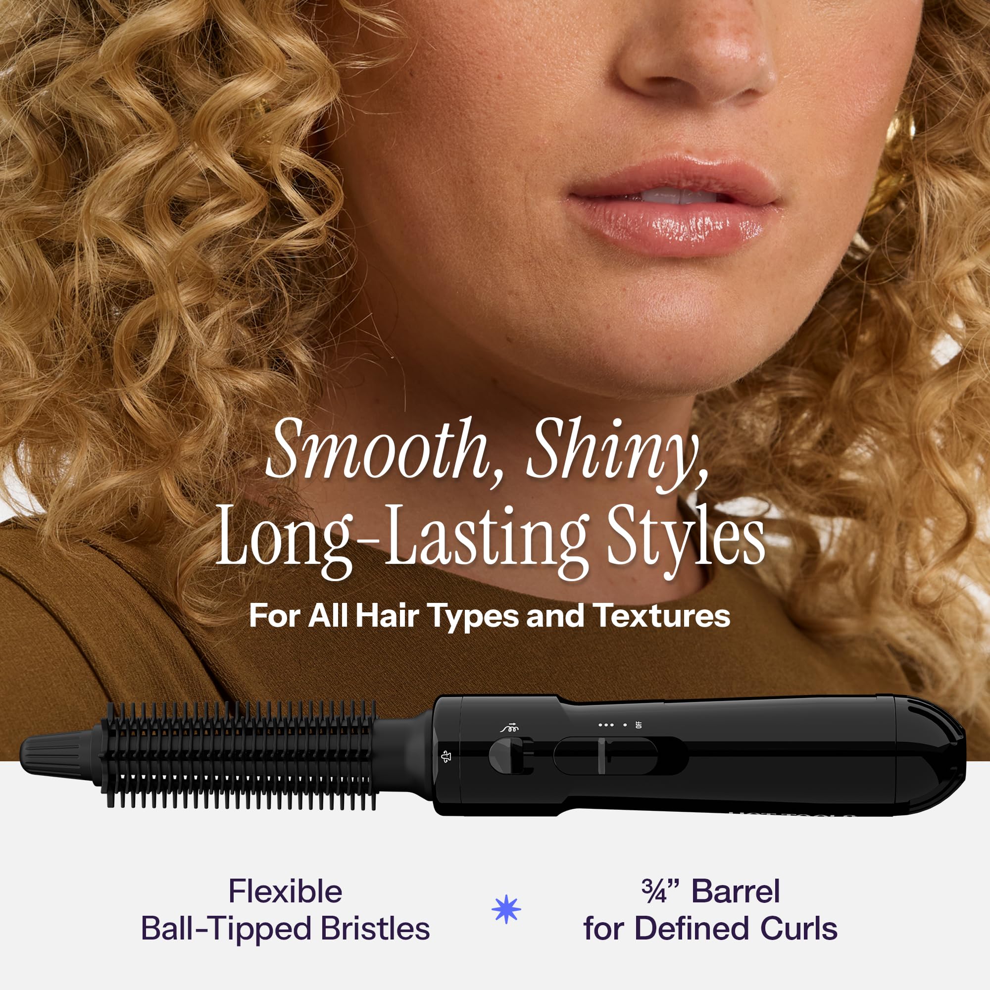 HOT TOOLS detail of curl-release switch offering tangle-free curl removal