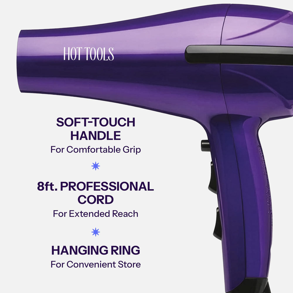 Hot Tools removable lint filter detail for easy cleaning and longevity
