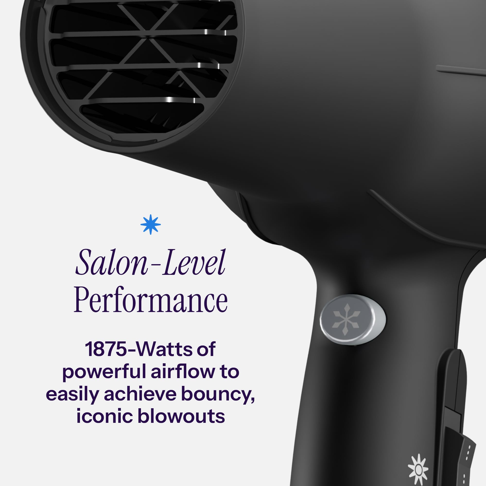 Hot Tools side profile highlighting lightweight design for comfortable handling