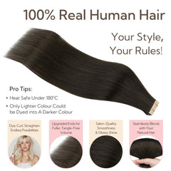 hotbanana 18 inch hair swatch showing soft remy texture