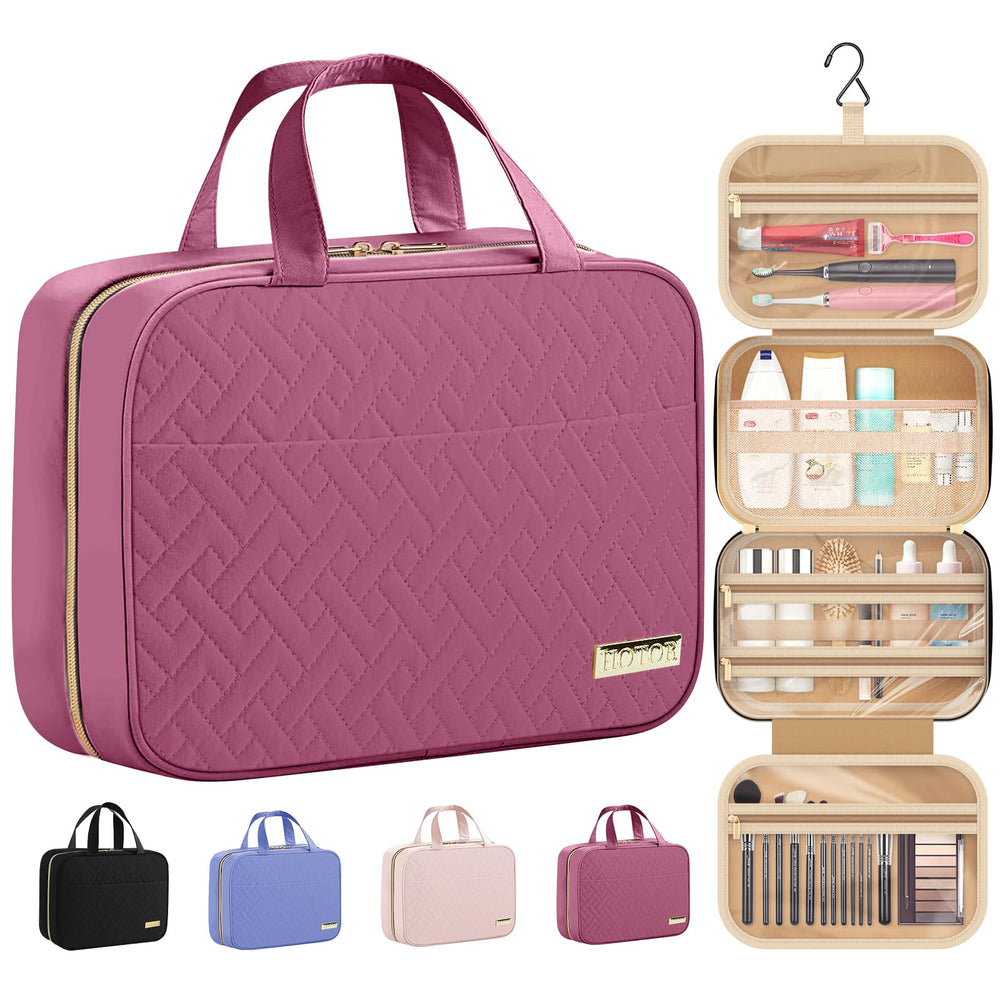 HOTOR front closed bag in rosewood-pink showing compact travel-ready design