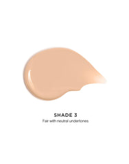 Hourglass texture swatch highlighting silky, dewy tint and easy blendability