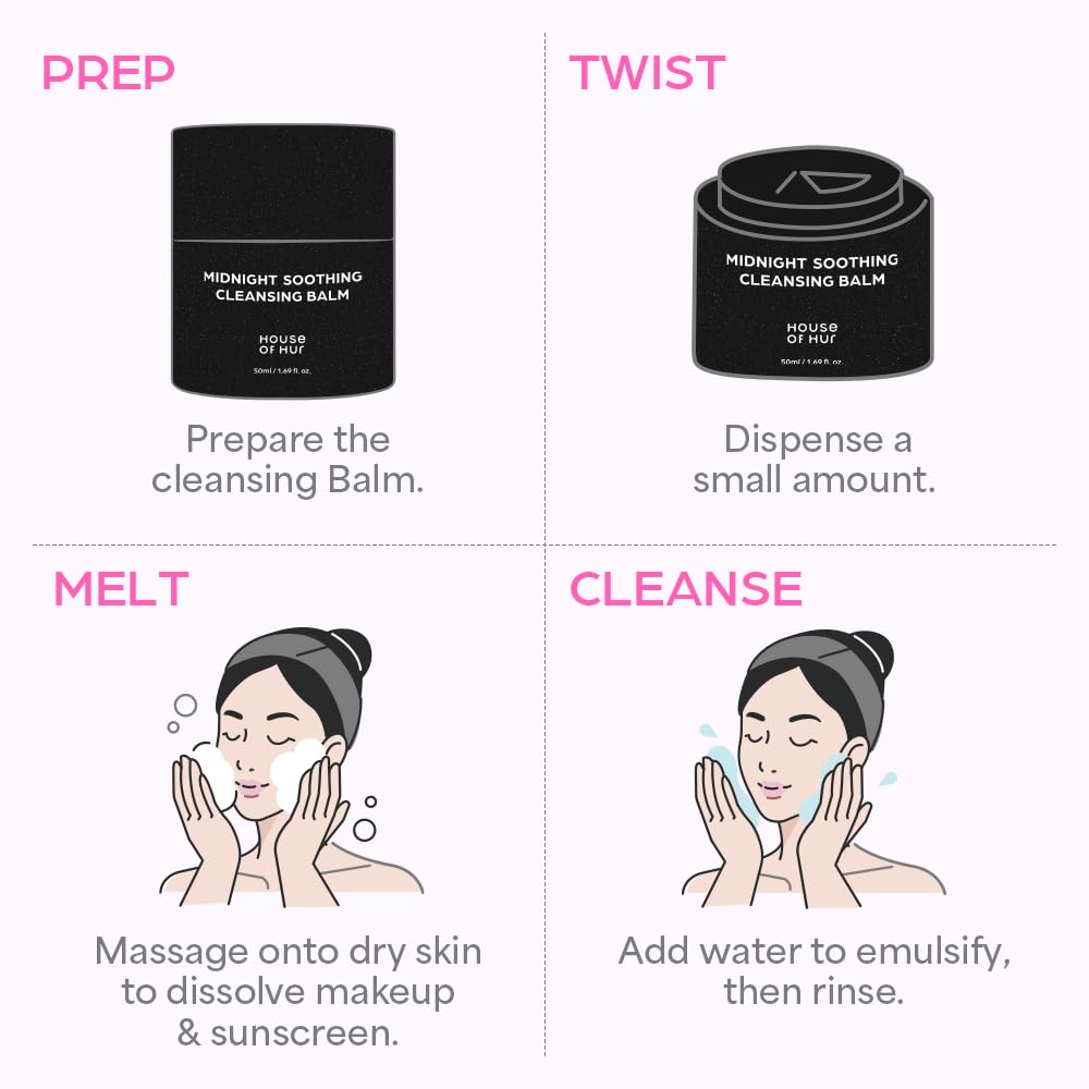 House of Hur on bathroom vanity in lifestyle scene, suggests easy integration into nightly routine