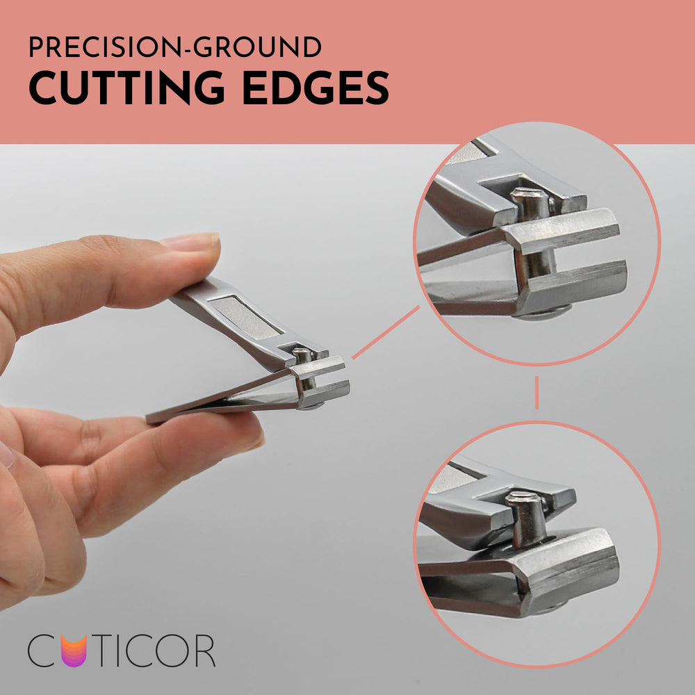 Houseify CUTICOR foldable nail file opened for smoothing and finishing