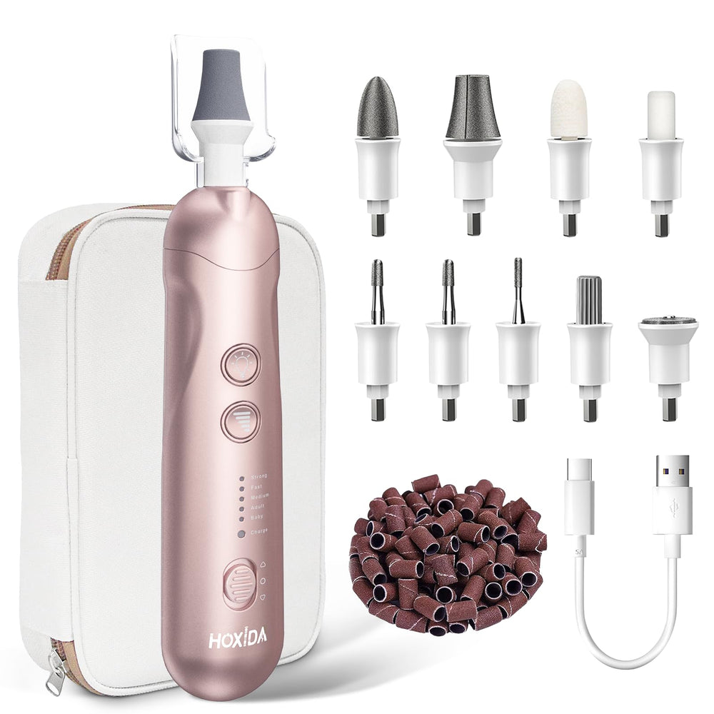 Hoxida front view showing device and compact storage case for easy portability
