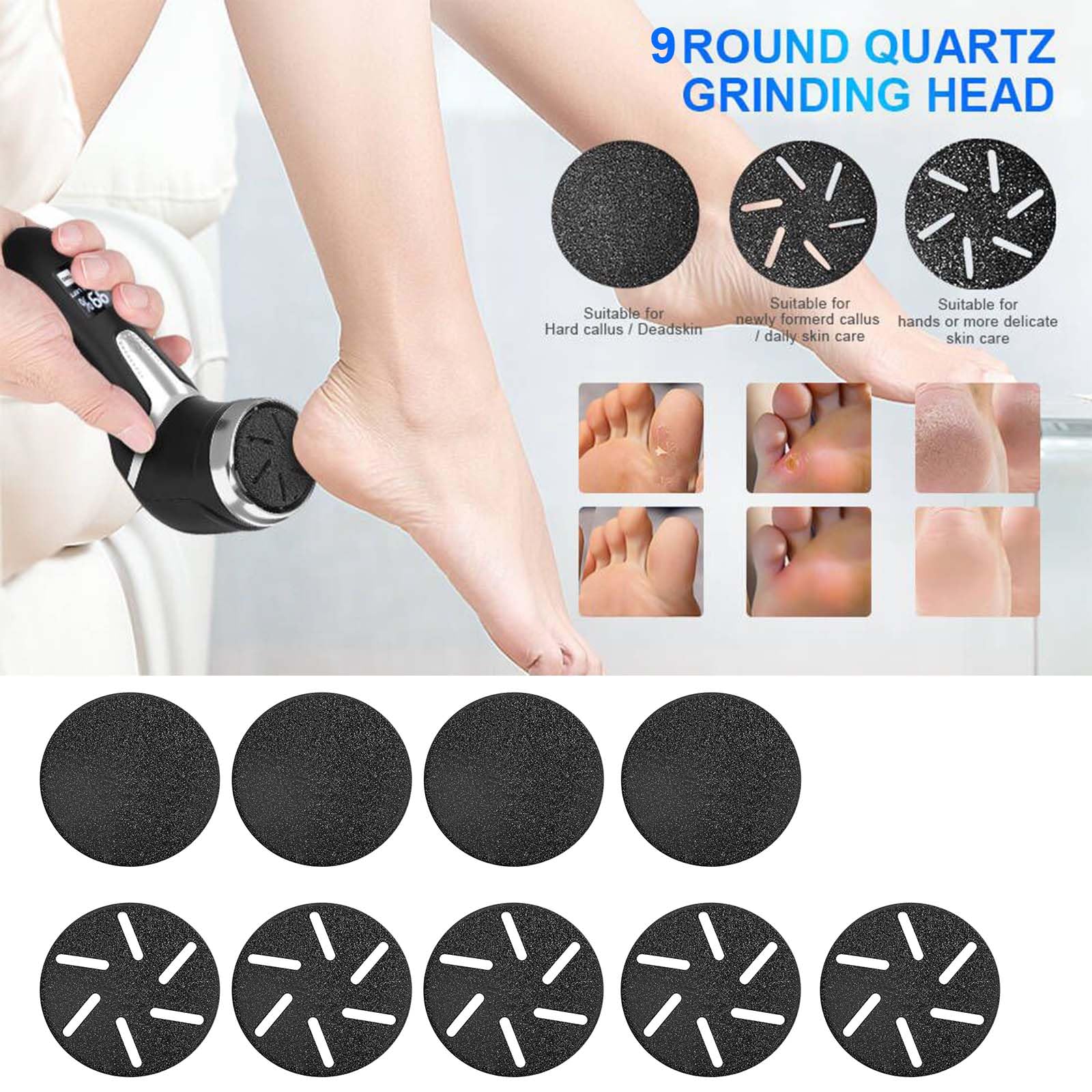 Hoxida in use on heel demonstrating fast dead skin removal benefit