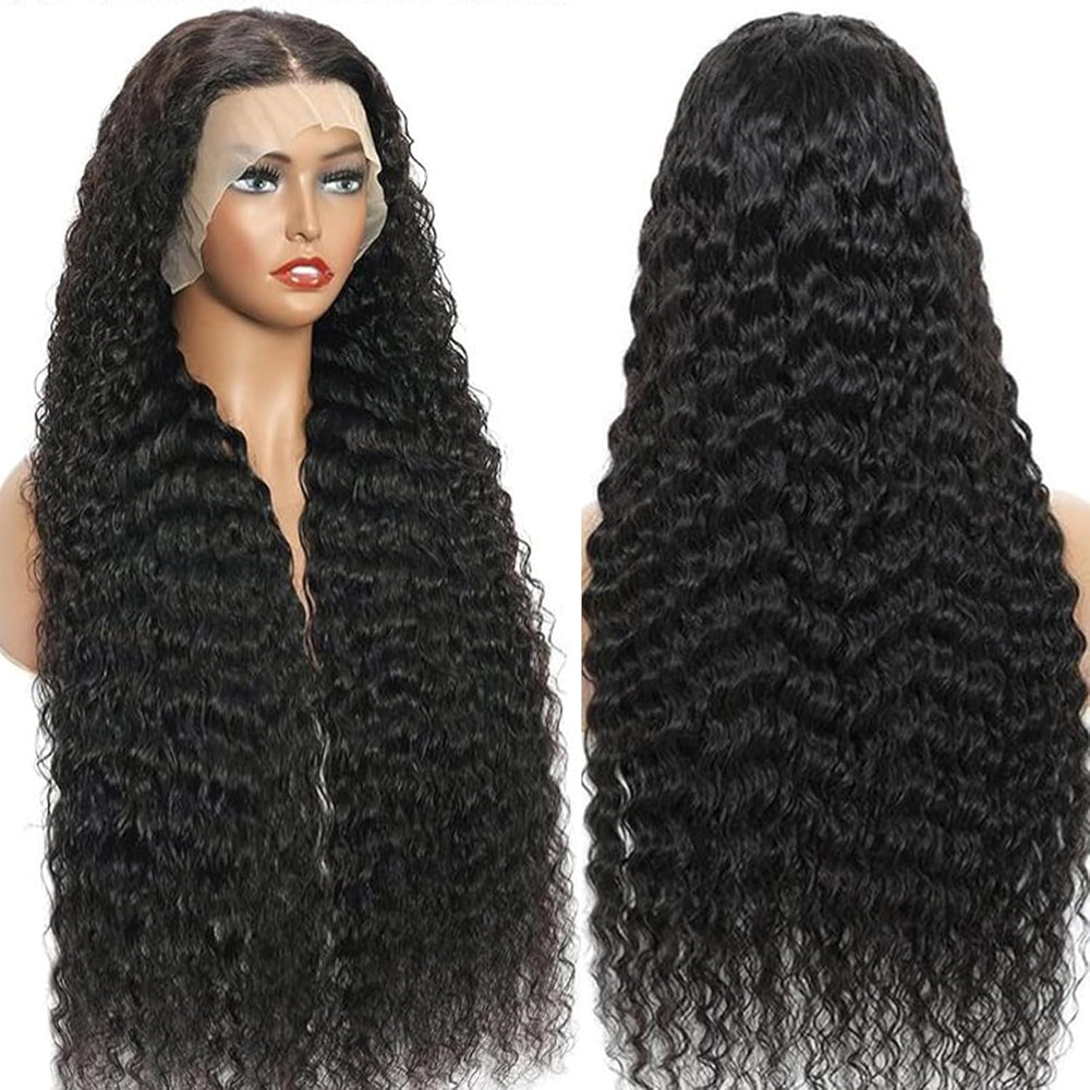 Hoyrhra close-up of 13x4 HD transparent lace frontal illustrating realistic parting