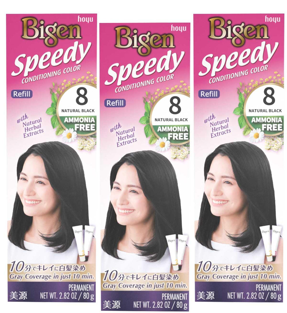 Hoyu Bigen front packaging showing 8 Natural Black for quick recognition and confidence