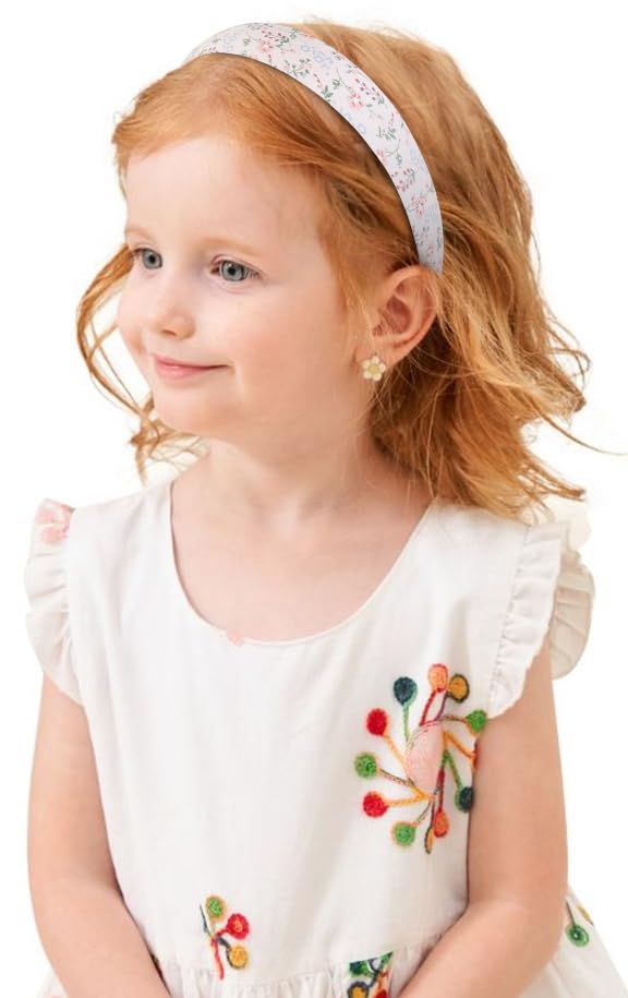 Huachi headband held in hand to show 1-inch width and easy portability