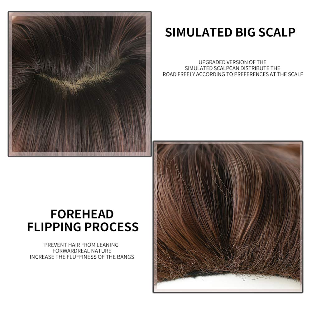 HUAISU wig next to ruler showing length and high density volume