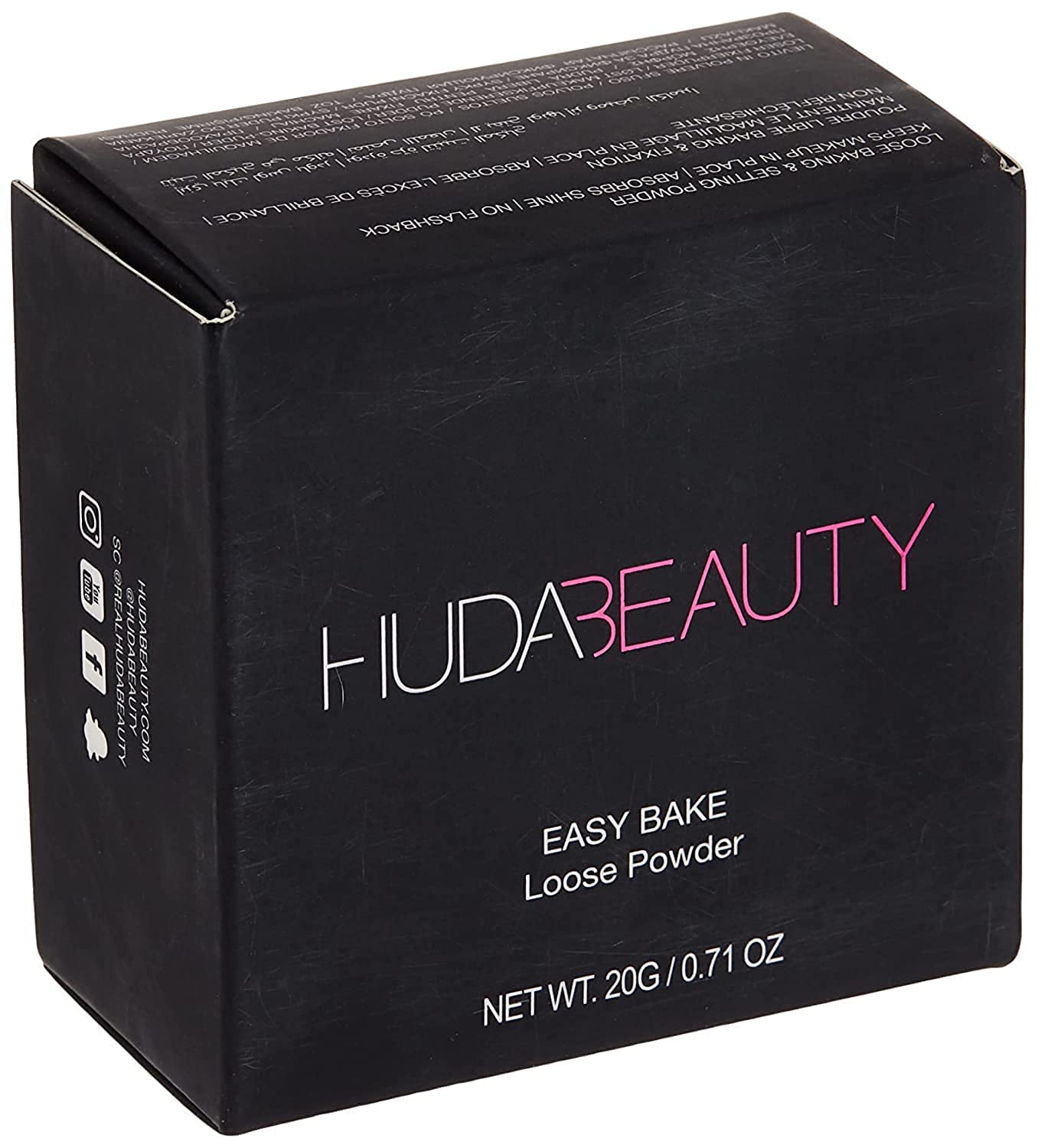 HUDA Beauty Cupcake front view showing jar and powder brand clarity and shelf appeal