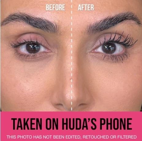 HUDA Very Vanta brush closeup highlighting dual-sided design for volume and lift