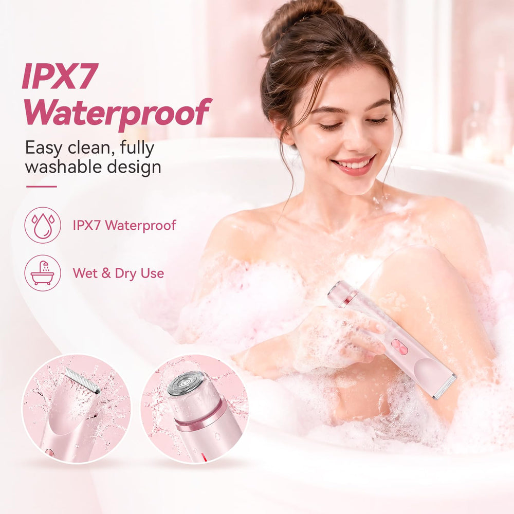 Hugdew in-hand under running shower demonstrating IPX7 waterproof benefit