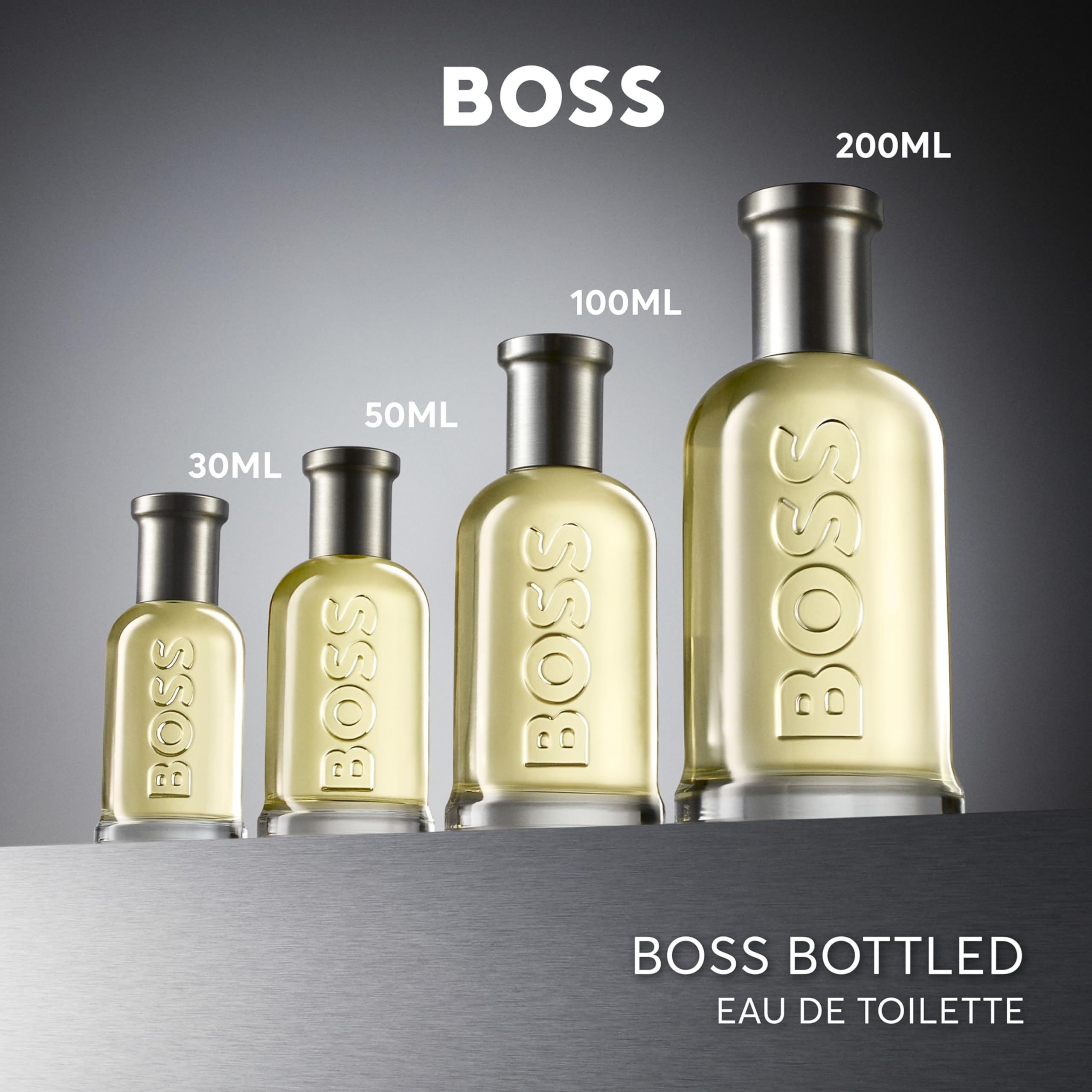 Detail of Hugo Boss Bottled glass cap and finish illustrating premium craftsmanship