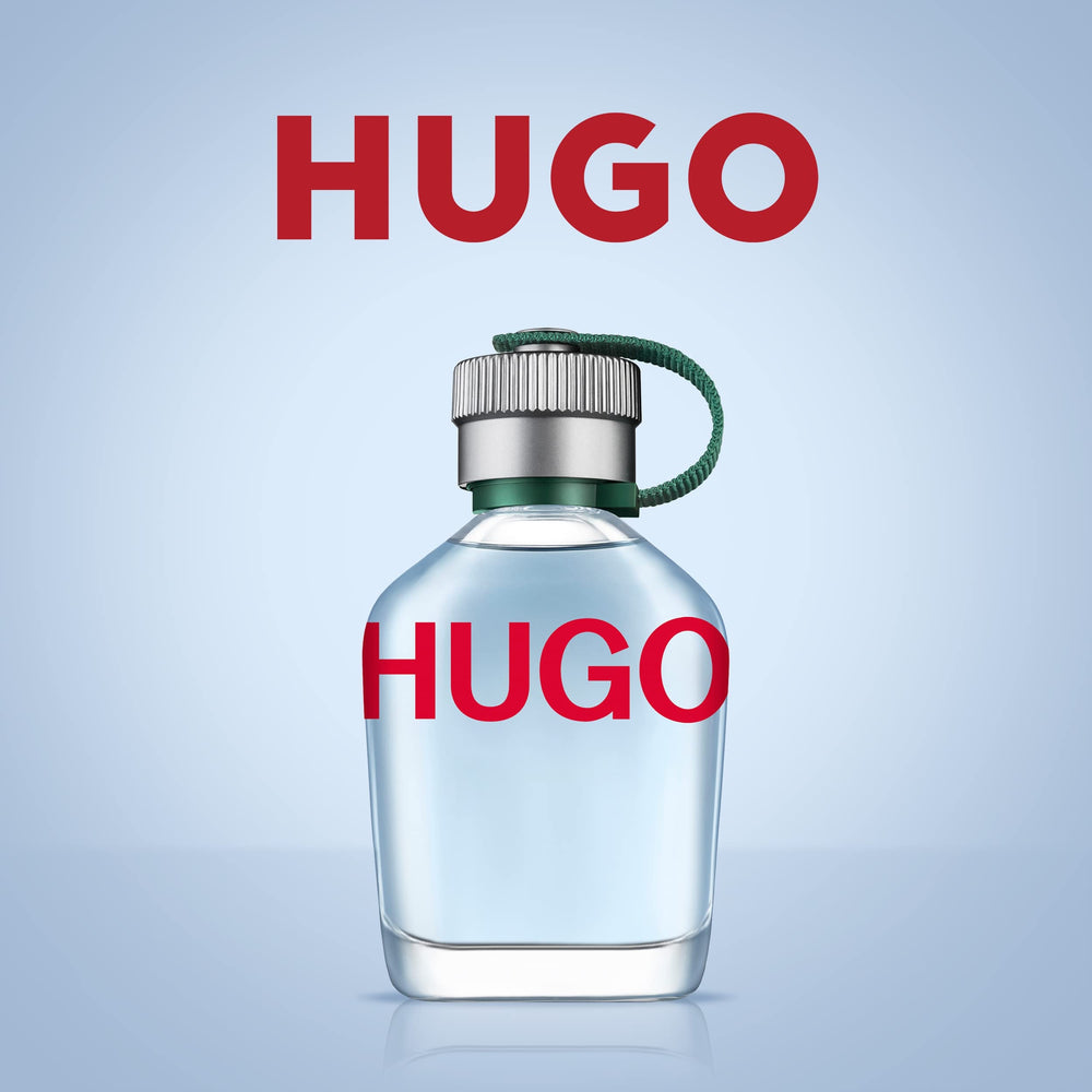 Hugo Boss HUGO Man bottle in hand for scale and portable convenience