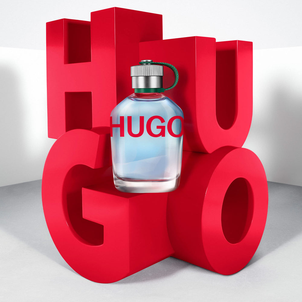 Hugo Boss HUGO Man oil droplet texture showing concentrated aroma benefit