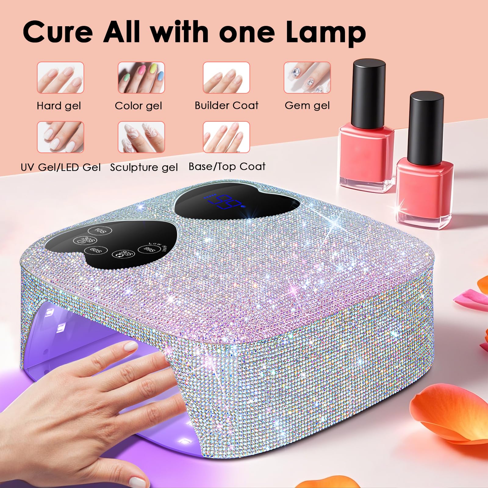 HUITINE in a manicure setup showing salon-ready style and portability benefit