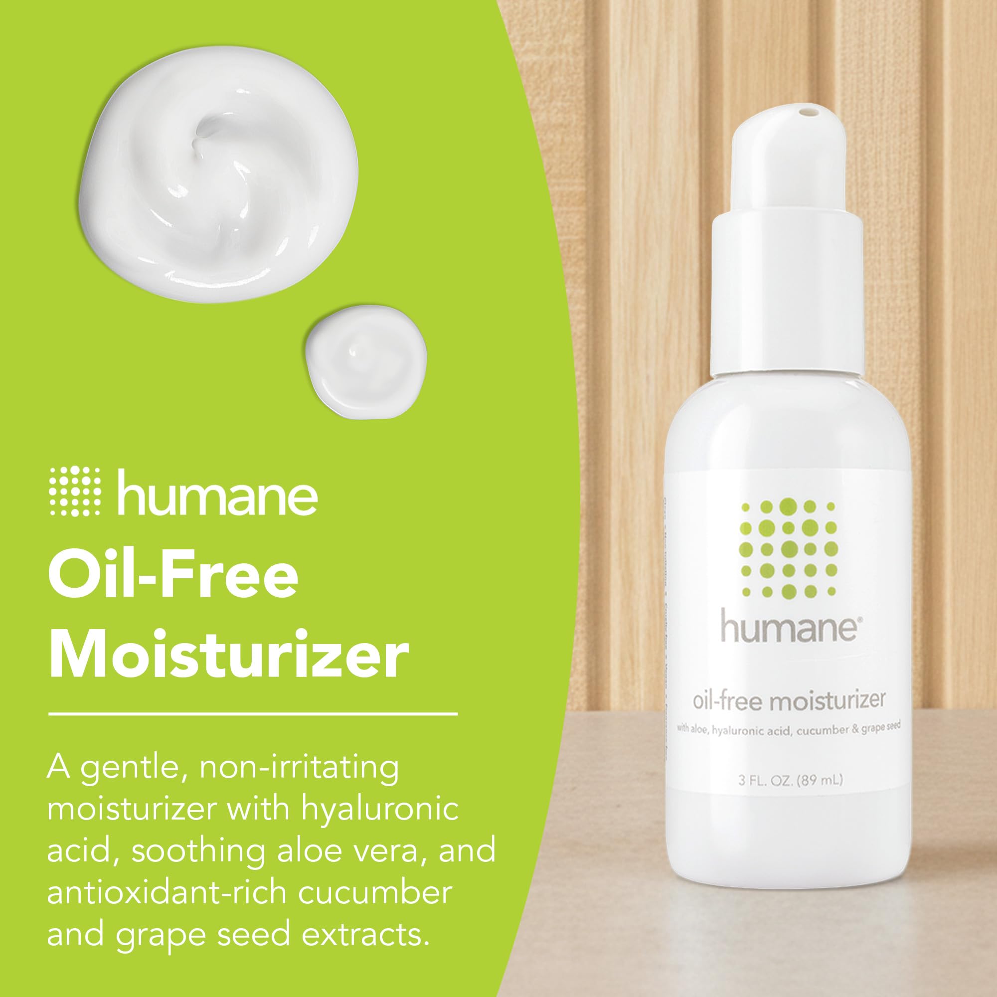 humane close-up texture of gel-cream demonstrating lightweight absorption