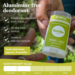 HUMBLE SIMPLE AND TRUE open deodorant stick texture for smooth easy application benefit