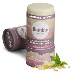 HUMBLE SIMPLE AND TRUE front packaging showing scent and eco-friendly tube benefit