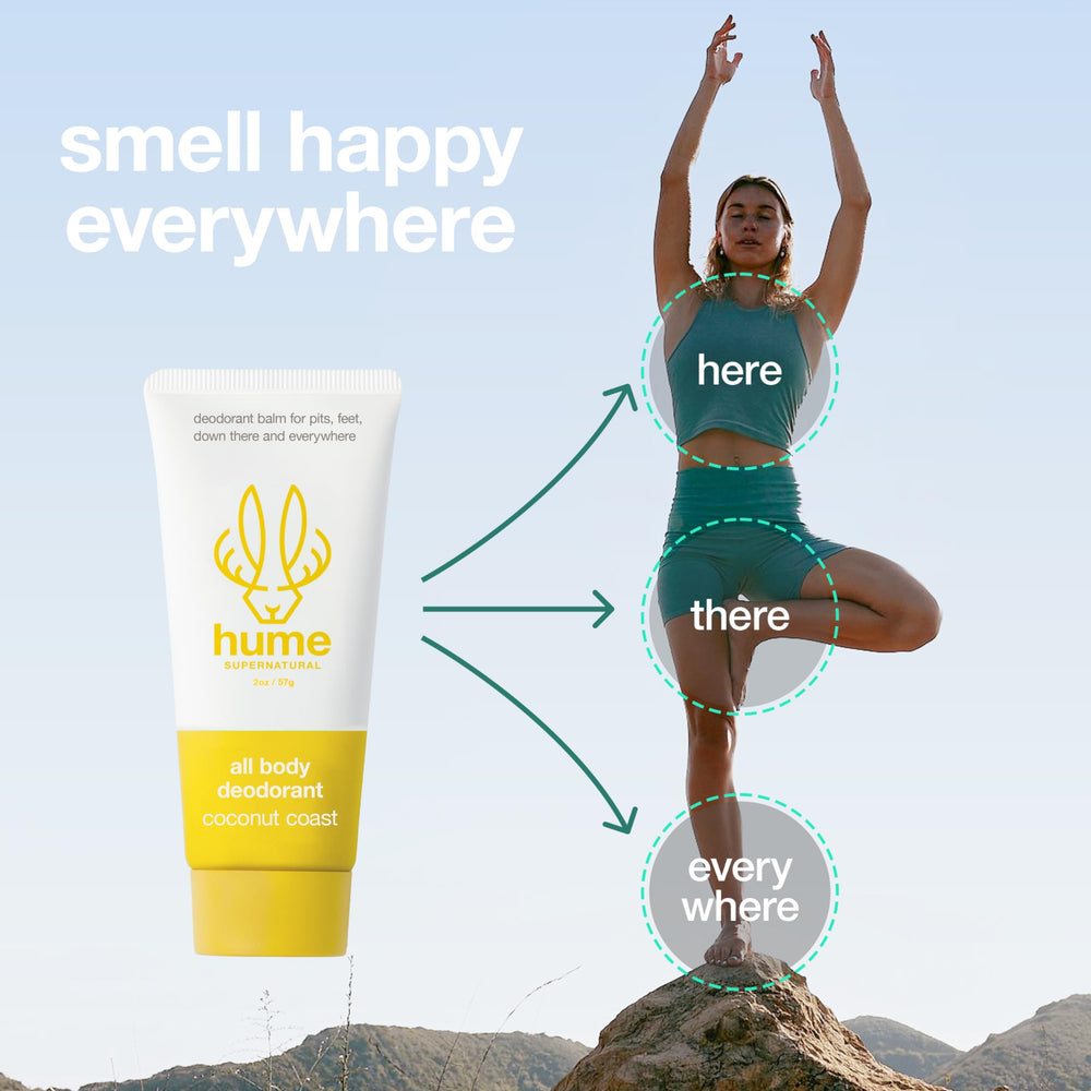 Hume Supernatural applied to underarm demonstrating gentle all-over use