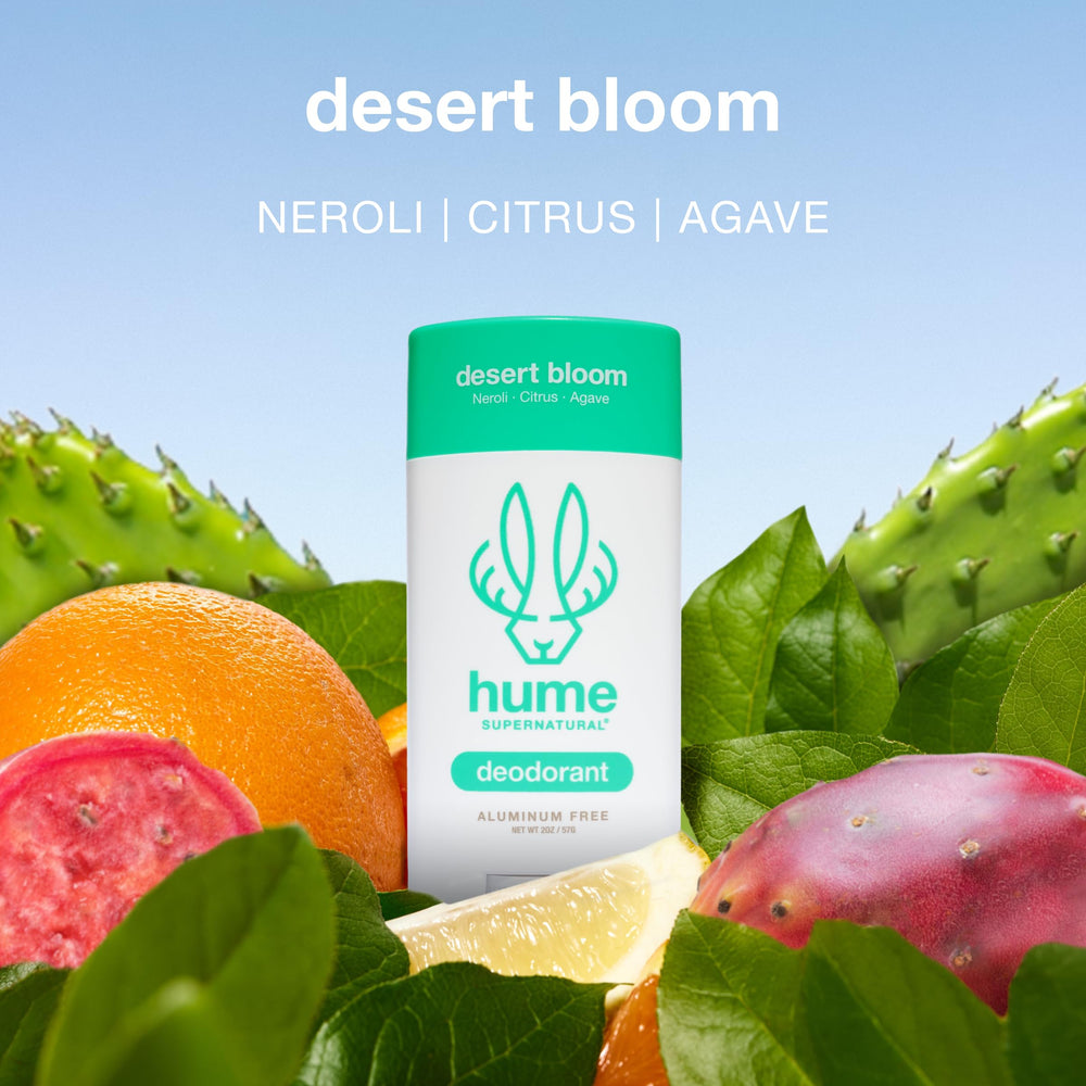 HUME SUPERNATURAL texture close-up of smooth balm highlighting non-sticky feel