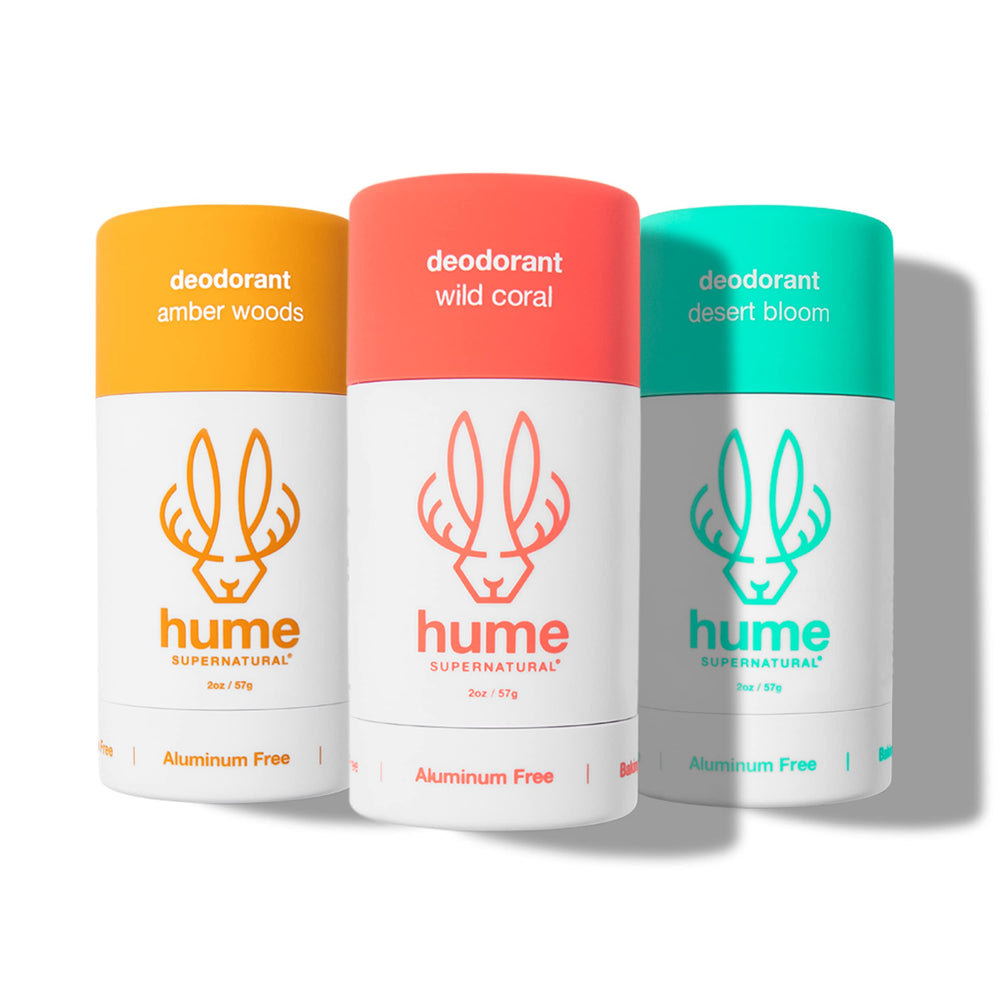 HUME SUPERNATURAL front stick Desert Bloom showing clean packaging and benefit of non-staining wear