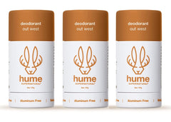 Hume Supernatural front packaging showing cedar and leather scent benefit