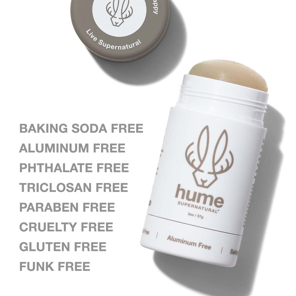 HUME SUPERNATURAL texture detail emphasizing clear dry finish benefit