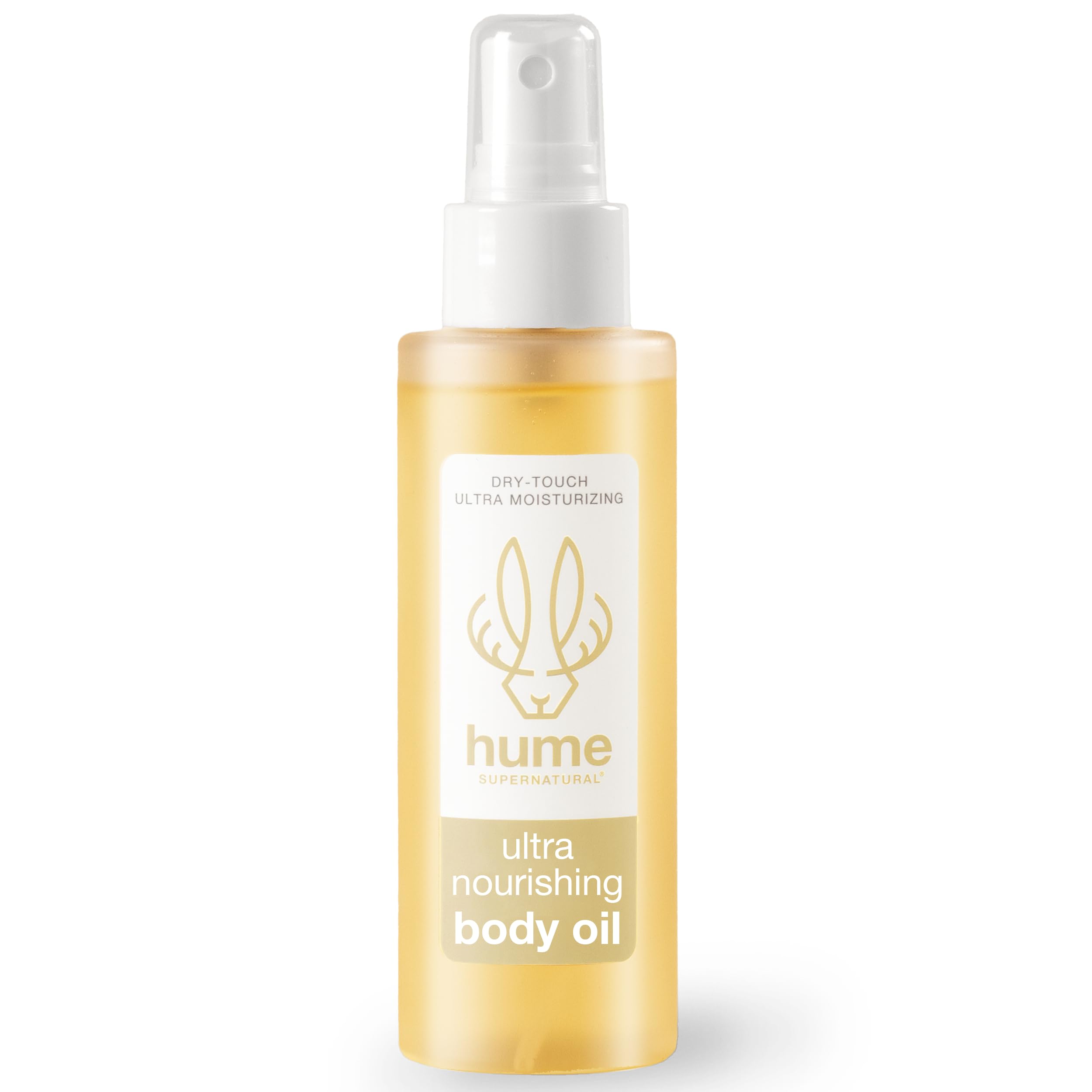 HUME SUPERNATURAL front packaging showing bottle and logo, highlights clean formula