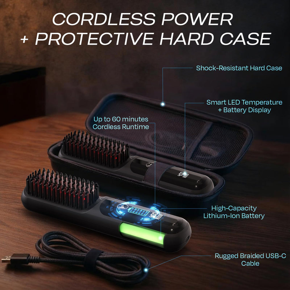 HUMMINGBIRD hard-shell travel case protecting the straightener on trips benefit