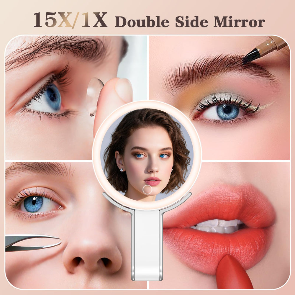 HUNCAB rotating handle in stand mode offering hands-free makeup benefit