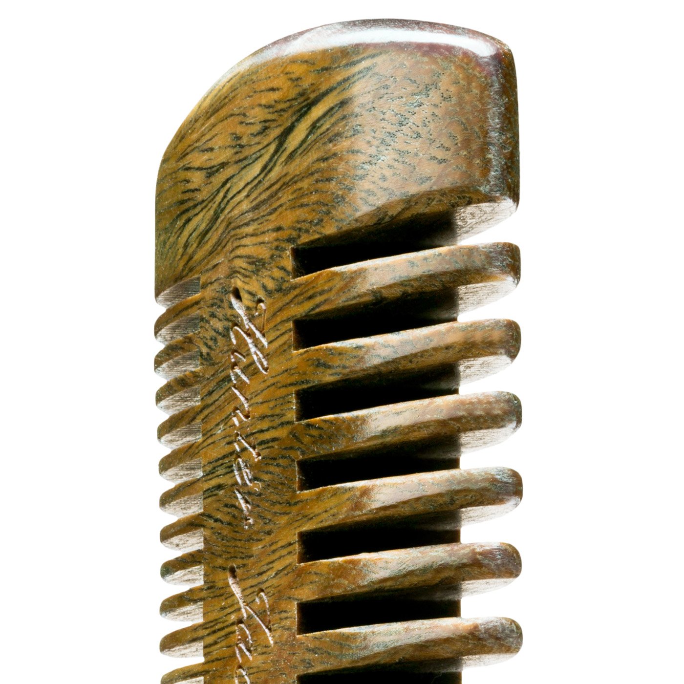 Hunter Jack comb being used to style beard for neat finish