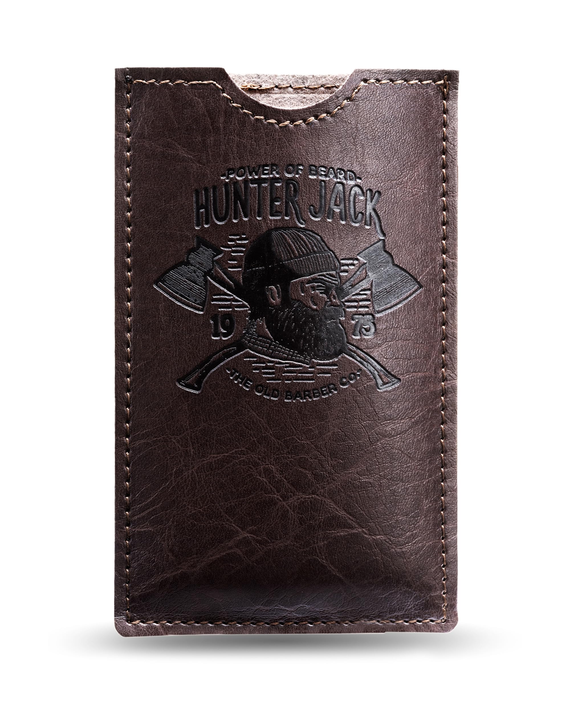 Hunter Jack comb beside wallet showing pocket-size convenience